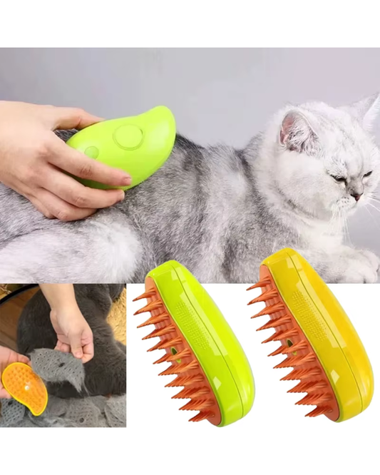 CEPILLO VAPORIZADOR 3 EN 1 PARA MASCOTAS🐶🙀